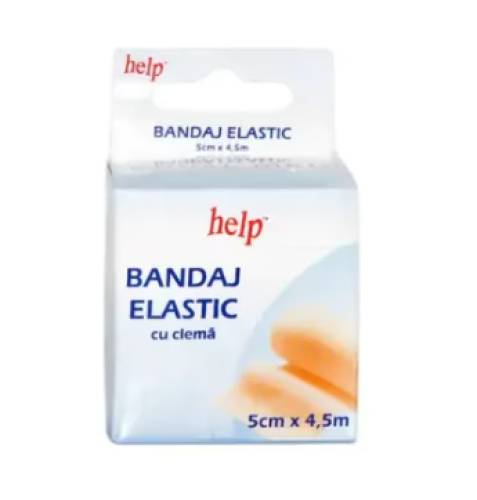 Bandaj elastic cu clema 5 cm x 4.5 m x 1 Help Roval Med