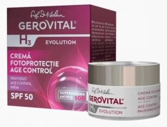 Gerovital H3 Evolution Crema Fotoprotectie Age Control si Efect Antirid SPF 50