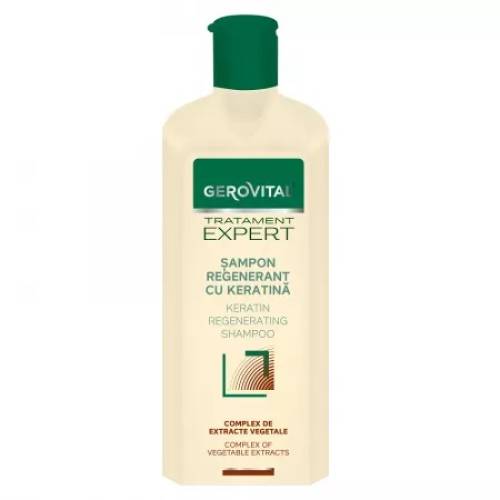 Sampon regenerant cu keratina – Gerovital Tratament Expert, 250 ml