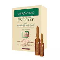 Kit regenerare par – Gerovital Tratament Expert, 10 fiole x 10 ml + 10 fiole x 5 ml