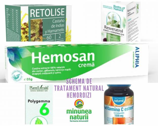 Schema de tratament natural ANTI-HEMOROIZI