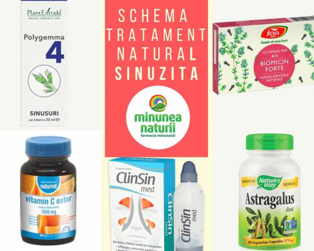 Sinuzita, Schema tratament natural sinuzita acuta si cronica