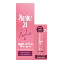 Pachet Sampon energizant Longhair Nutri-Caffeine, 200ml + Sampon energizant Longhair Nutri-Caffeine 50ml, Plantur