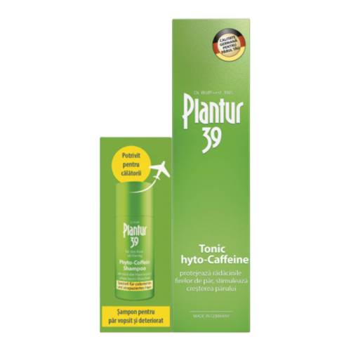 Pachet Tonic anti-caderea parului 39 Phyto-Caffeine, 200ml + Tonic anti-caderea parului 39 Phyto-Caffeine, 50ml , Plantur