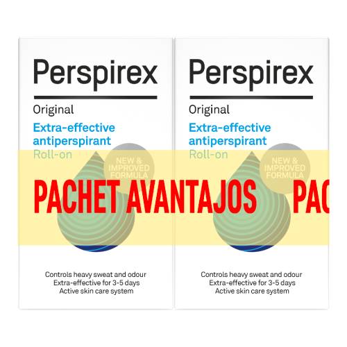 Pachet Antiperspirant roll-on Original, 2*20ml, Persipex