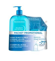 Bioderma Atoderm Gel de dus 1000 ml + Rezerva Eco Atoderm Gel dus 1000 ml
