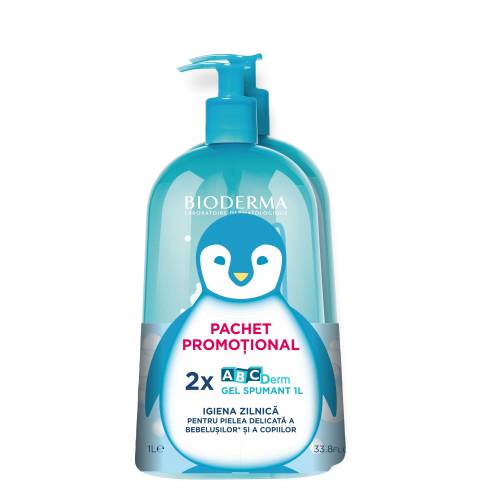 Bioderma ABCDERM Gel Spumant 1000 ml + ABCDERM Gel Spumant 1000 ml