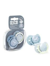 Suzeta silicon Dynamic 0-2 luni – 2 bucati Baby Shower Baiat Lovi