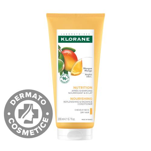 Balsam hranitor cu unt de mango pentru par uscat, 200ml, Klorane