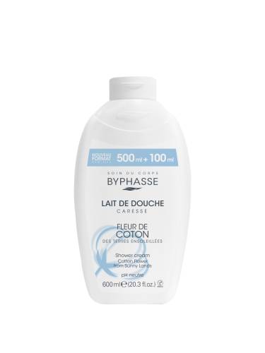 Crema de dus cu flori de bumbac Caresse, 600ml, Byphasse