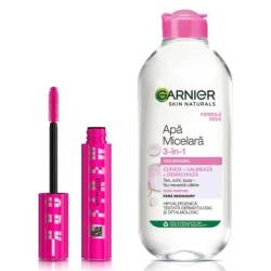 Pachet Apa micelara pentru ten sensibil Skin Naturals 400ml, Garnier + Mascara Lash Sensational Firework 10ml, Maybelline