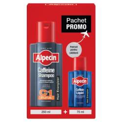 Caffeine Shampoo C1 250 ml + Lotiune energizanta pentru par Coffein Liquid 75 ml, Alpecin
