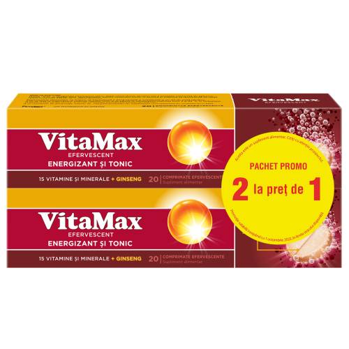 Pachet Vitamax 2 la pret de 1, 2 x 20 comprimate efervescente, Perrigo