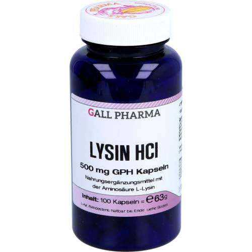 Lysin Hcl 500 mg Gph Kapseln 100 St