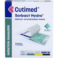 Cutimed Sorbact Gel Kompressen 7,5x7,5 cm 10 St