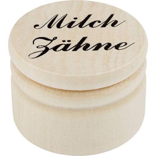 Milchzahndose Holz 2,5 cm 1 St