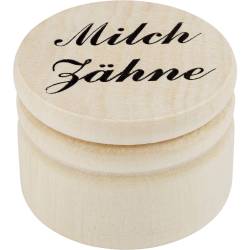 Milchzahndose Holz 2,5 cm 1 St