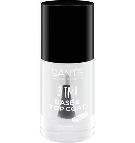 Lac de unghii 3 in 1, baza si top coat, 8 ml, Sante