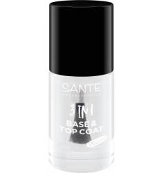 Lac de unghii 3 in 1, baza si top coat, 8 ml, Sante