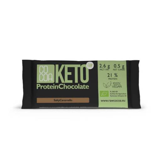 KETO CIOCOLATA - caramel sarat, cu PROTEINE, fara zahar, 40 g, eco-bio, COCOA