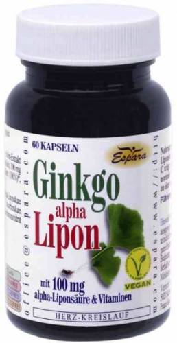 Ginkgo alpha lipon, 100mg, 60cps - Espara