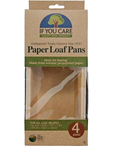 Forme de copt pentru chec, din hartie nealbita, fara clor, 4 bucati, If You Care