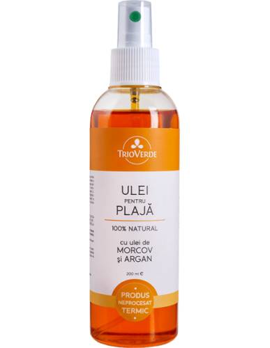 Ulei pentru plaja cu Morcov si Argan 200ml, TrioVerde