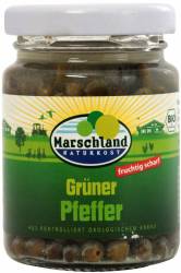 Boabe de piper verde in saramura, eco-bio, 100g / 55g - Marschland Naturkost