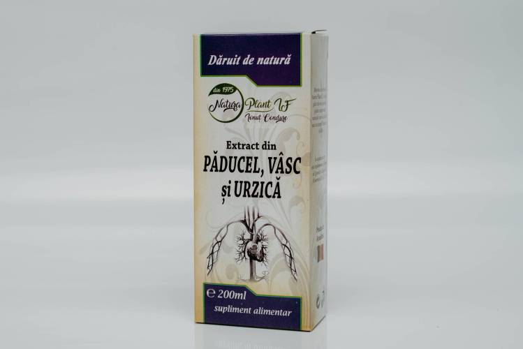 Extract din paducel, vasc si urzica, 200ml – Natura Plant Poieni
