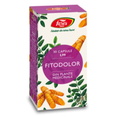 Fitodolor, L99, 30 capsule cu efect antiinflamator, analgezic, Fares