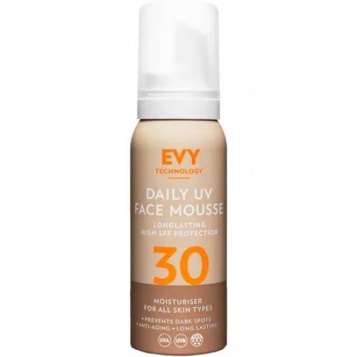 Evy Technology Sunscreen Mousse Daily Uv Spf 30 Face Cream 75 Ml