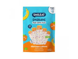 Inghetata BIO 100% fructe pentru congelare caise si banane 6M+, 5 buc, 250 g, Smileat