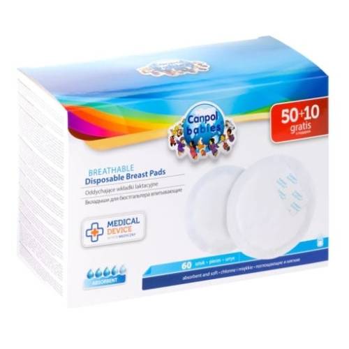 Tampoane pentru san adezive Canpol 1/652 – 60 buc