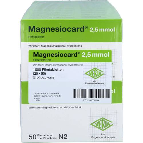 Magnesiocard 2,5 mmol Filmtabletten 1000 St