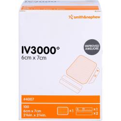 Opsite Iv 3000 6x7 cm transp.Kanülenfixier. 100 St