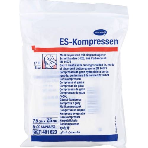 Es-Kompressen steril 10x10 cm 8fach 10 St
