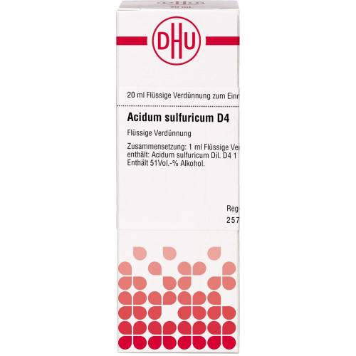 Acidum Sulfuricum D 4 Dilution 20 ml