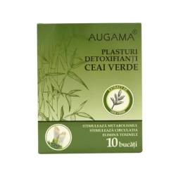 Plasturi detoxifianti cu ceai verde Augama, 10x12 cm, 10 bucati