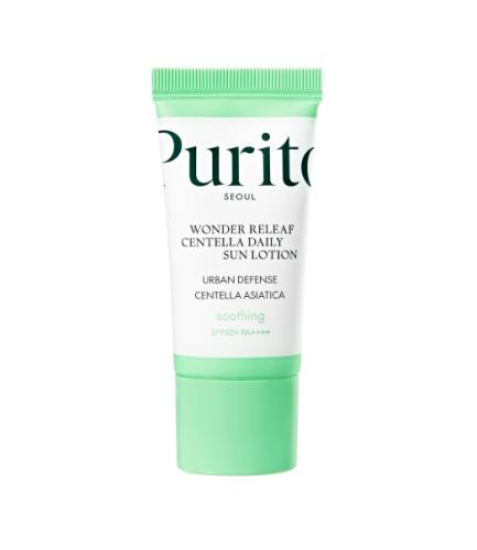 Purito Wonder Releaf Centella Daily Sun Lotion mini SPF 50+ PA++++ Crema de fata vegana 15 ml