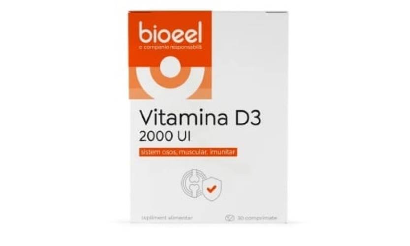 Vitamina D3 2000UI 30 comprimate, Bioeel