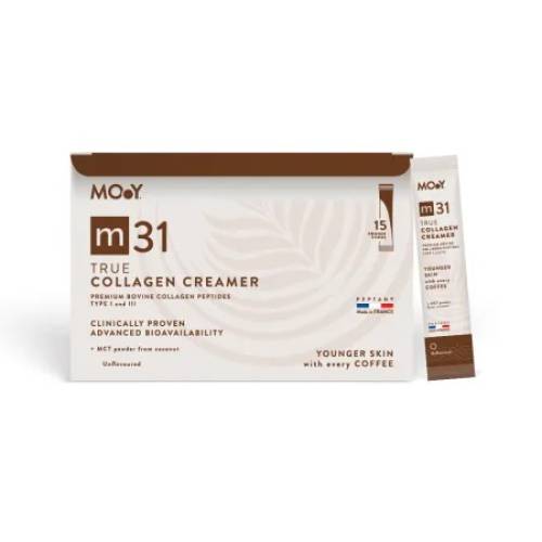 Collagen Creamer bovin cu peptide m31, 15 plicuri x 7 g – Molecules of Youth