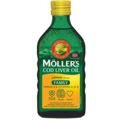 Omega 3 ulei ficat de cod cu aroma de lamaie Family, 500 ml, Mollers
