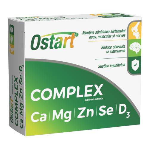 Ostart Complex Ca+Mg+Zn+Se+D3, 30 comprimate, Fiterman