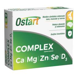 Ostart Complex Ca+Mg+Zn+Se+D3, 30 comprimate, Fiterman