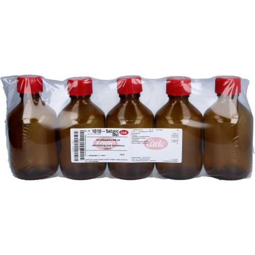 Veralflasche braun 200 ml m.Gießring u.Verschl. 5 St