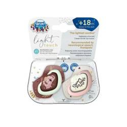 Suzeta simetrica din silicon Sleepy Koala roz fosforescenta 18+ luni – 2 buc, Canpol Babies