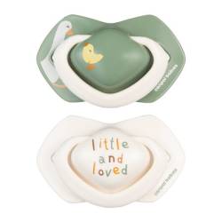 Canpol Babies Suzeta din silicon simetrica Light Touch Goose 6-18 luni – 2 buc