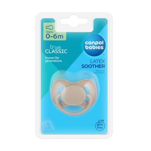 Suzeta Cherry din latex 0-6 luni – Canpol babies, Nude