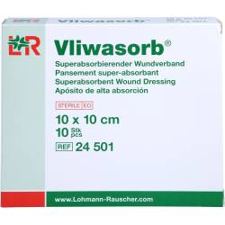 Vliwasorb superabsorb.Saugkomp.steril 10x10 cm 10 St