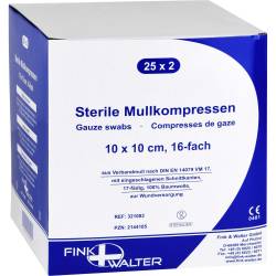 Mullkompressen 10x10 cm steril 16fach 50 St